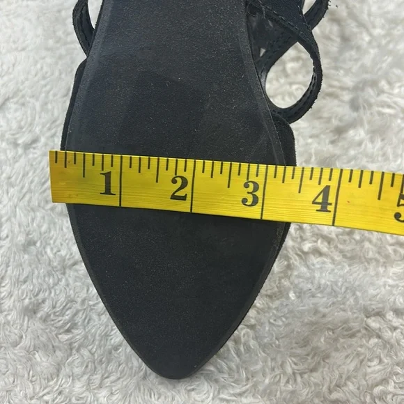 LC Lauren Conrad poem black pointed to strappy ankle flats, size 7 - 7.5 - Picture 10 of 10